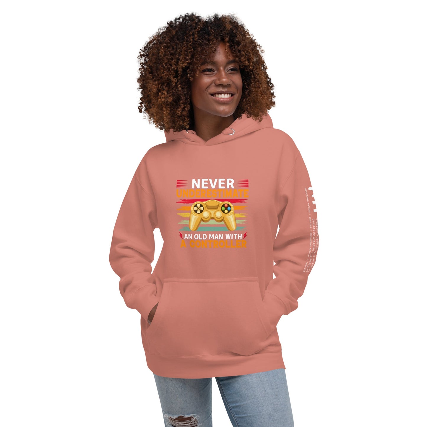 Never Underestimate an old man with a controller - Unisex Hoodie by DarkByteGear