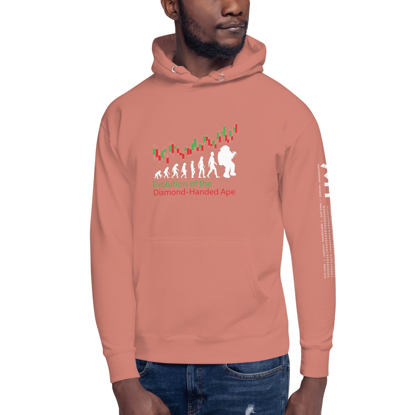 Evolution of the Diamond-handed Ape - Unisex Hoodie by DarkByteGear