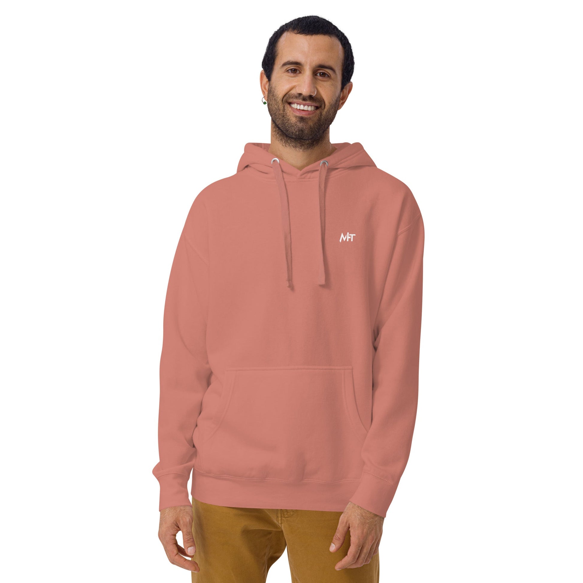 Who's the New Kid, Hacker, Developer, Gamer, Crypto King (No Logo, Blue Cyber) - Unisex Hoodie Personalized QR Code by DarkByteGear