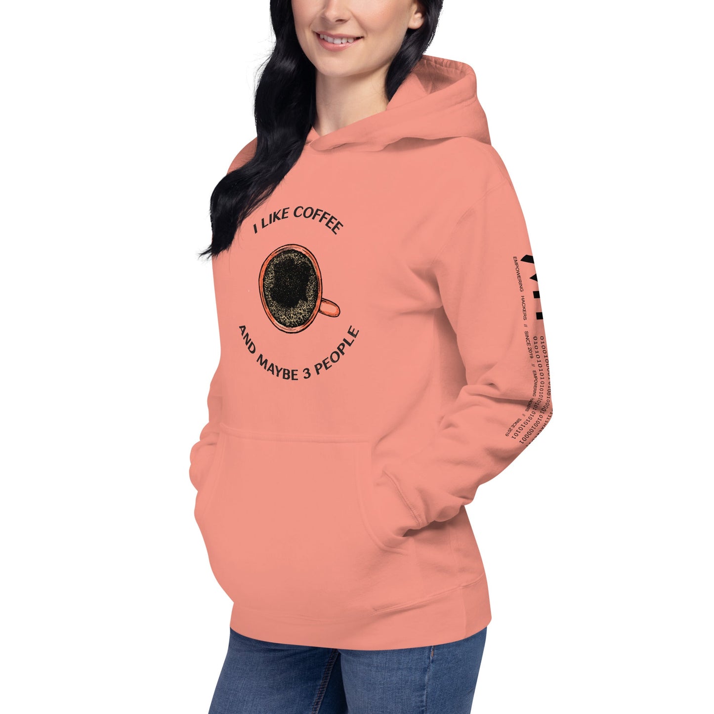 I like Coffee and maybe 3 people - Unisex Hoodie by DarkByteGear