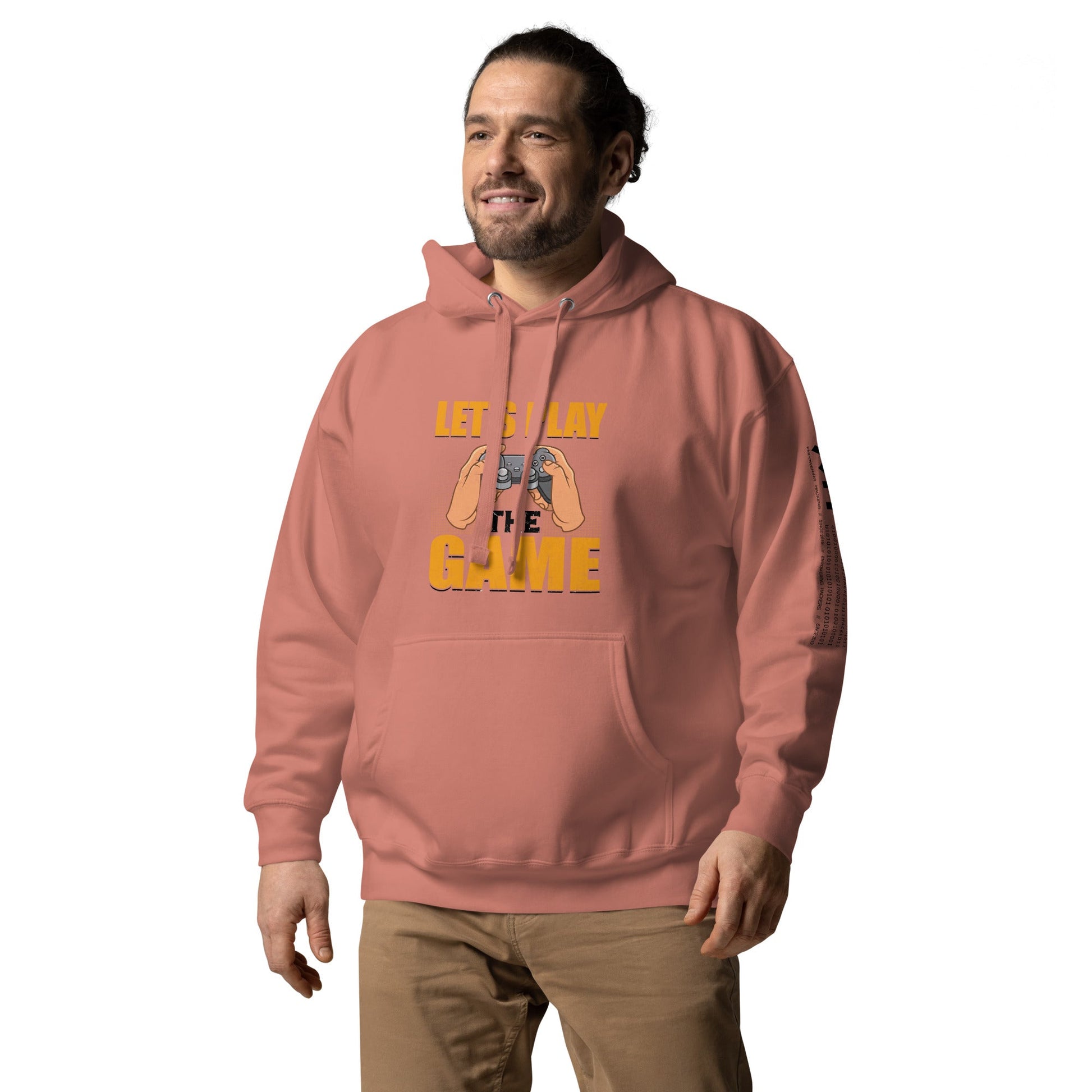 Let's Play the Game in Dark Text - Unisex Hoodie by DarkByteGear