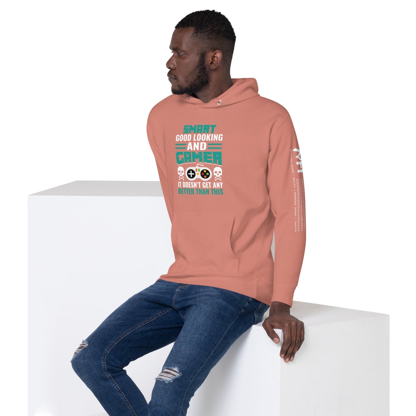 Smart Good Looking and Gamer; It Doesn't Get Any Better than this - Unisex Hoodie by DarkByteGear
