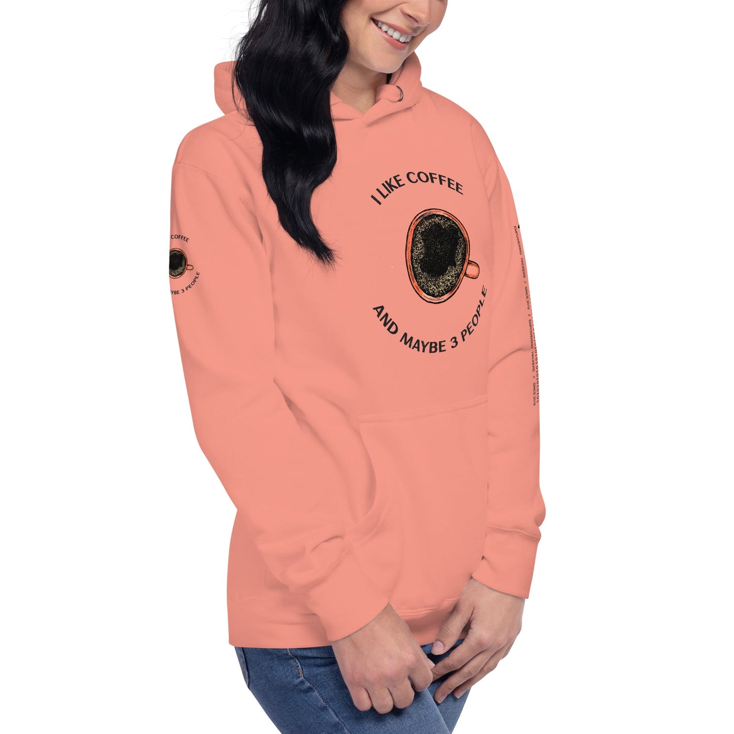 I like Coffee and maybe 3 people - Unisex Hoodie by DarkByteGear