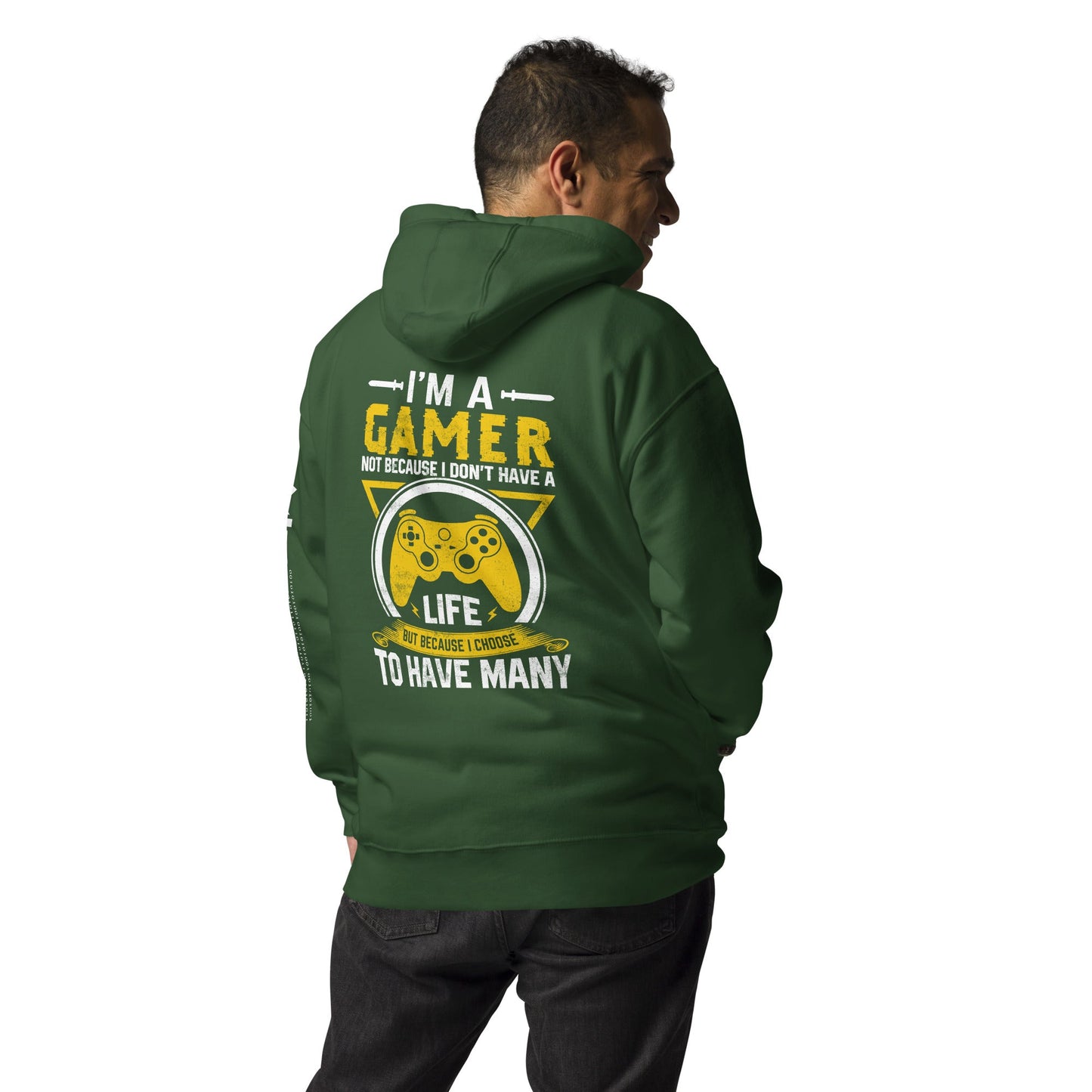 I am a Gamer - Unisex Hoodie ( Back Print ) by DarkByteGear