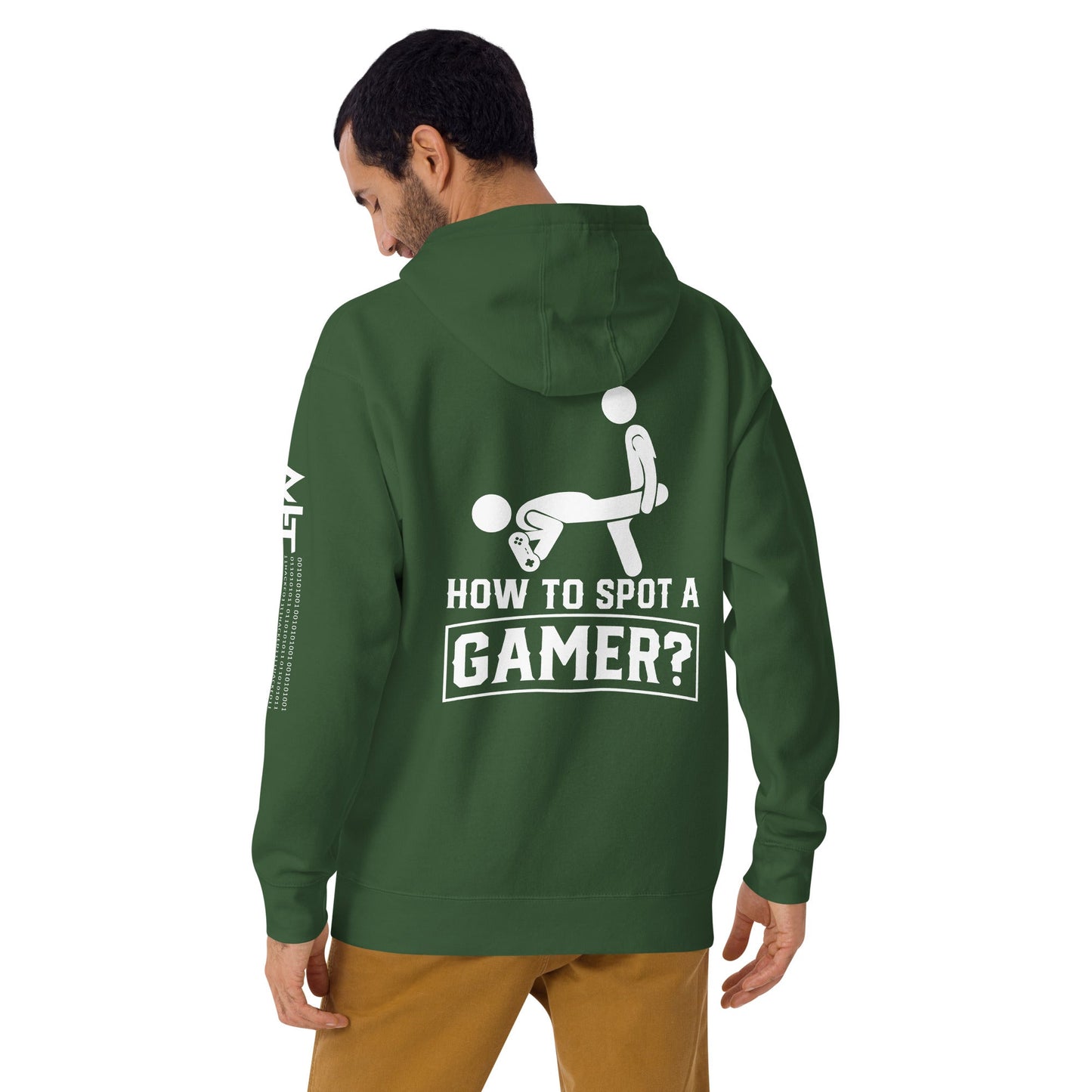 How to Spot a Gamer Unisex Hoodie ( Back Print ) by DarkByteGear
