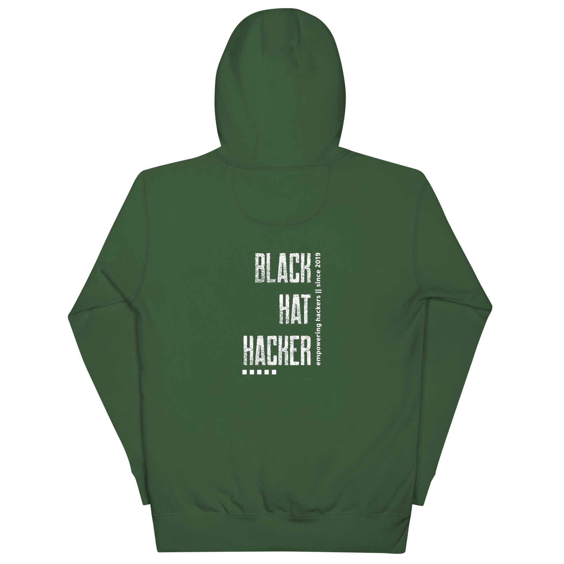 Black Hat Hacker V3 Unisex Hoodie ( Back Print ) by DarkByteGear