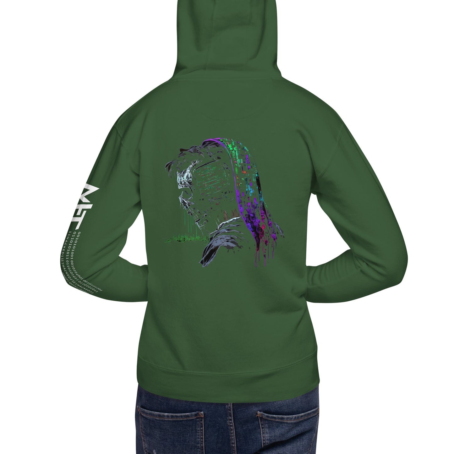 Cyberware Assassin V57 Unisex Hoodie ( Back Print ) by DarkByteGear