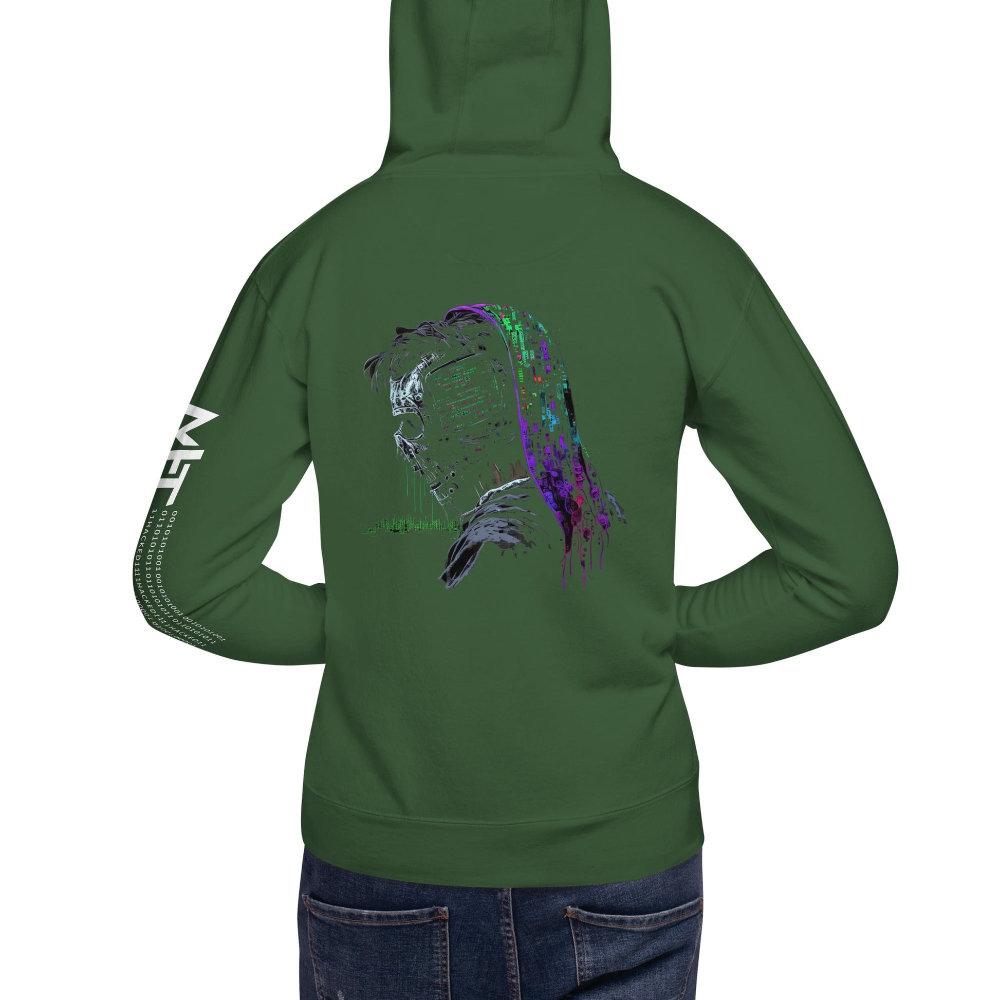 Cyberware Assassin V57 Unisex Hoodie ( Back Print ) by DarkByteGear