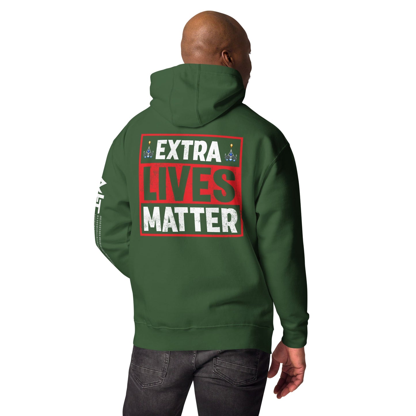 Extra Lives Matter Unisex Hoodie ( Back Print ) by DarkByteGear