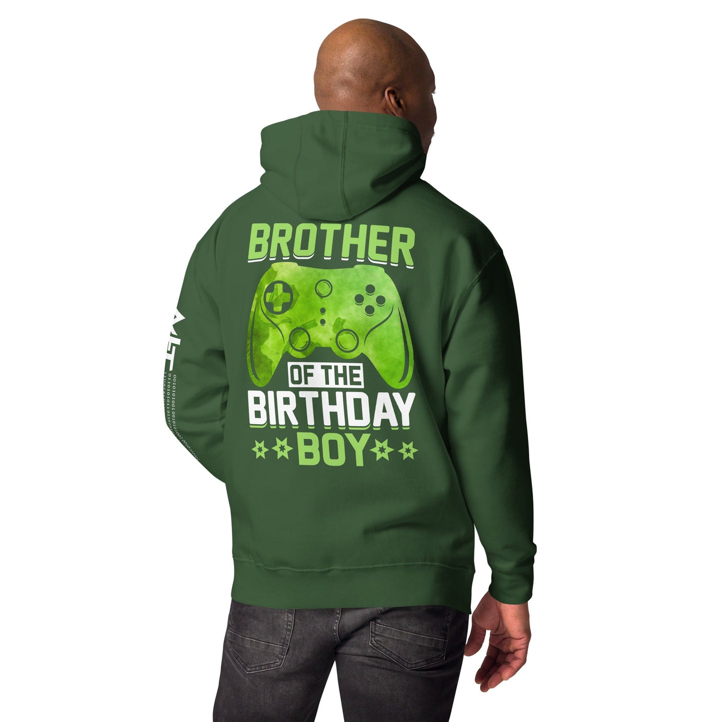 Brother of the Birthday Boy Unisex Hoodie ( Back Print ) by DarkByteGear