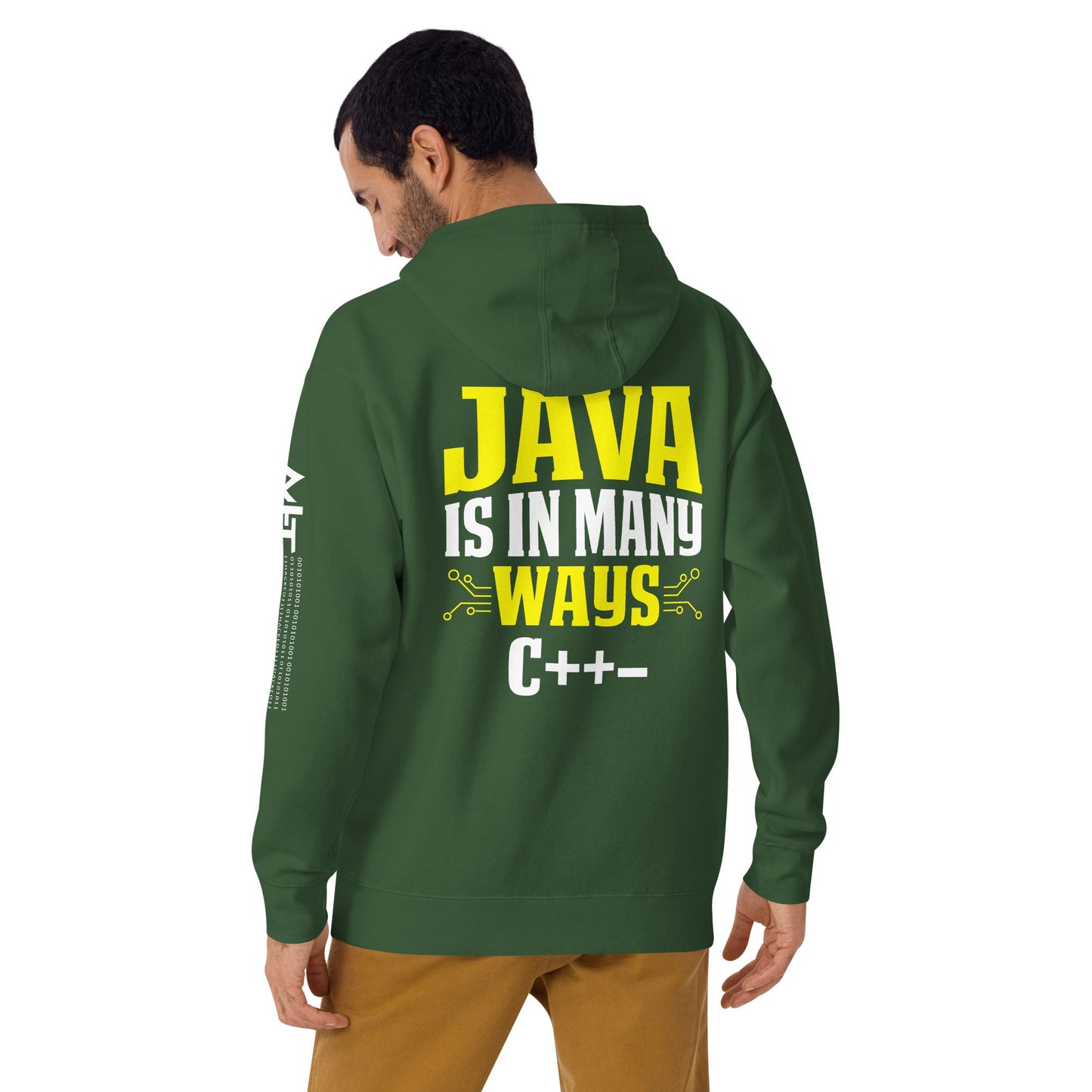 Java is in Many Ways C++- Unisex Hoodie ( Back Print ) by DarkByteGear