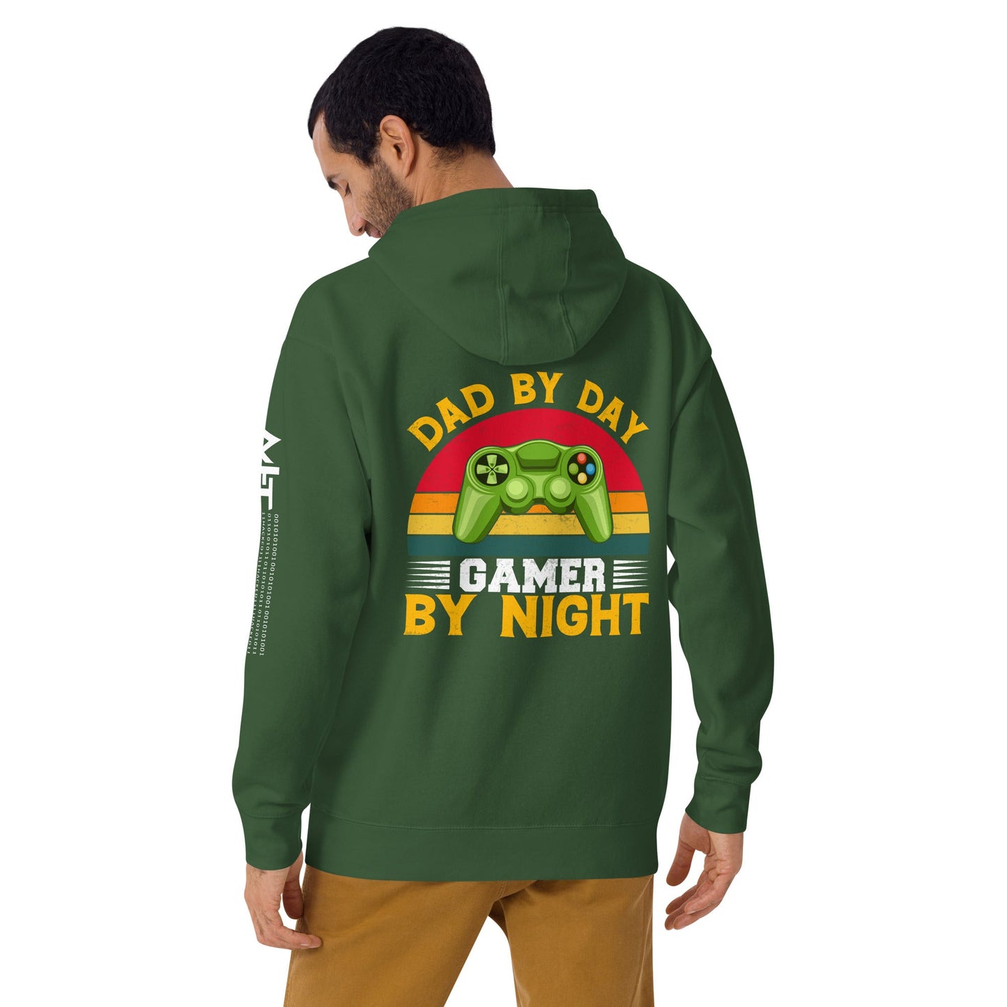 Dad by Day, Gamer by Night Unisex Hoodie by DarkByteGear