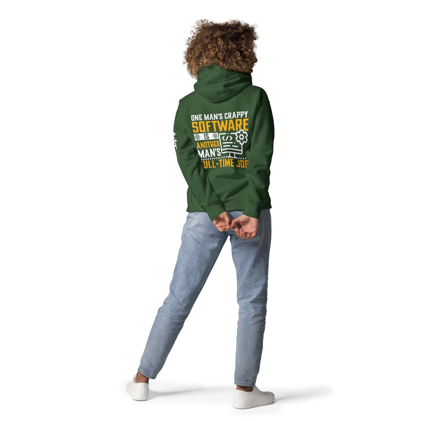 One man's Crappy Software is - Unisex Hoodie ( Back Print ) by DarkByteGear