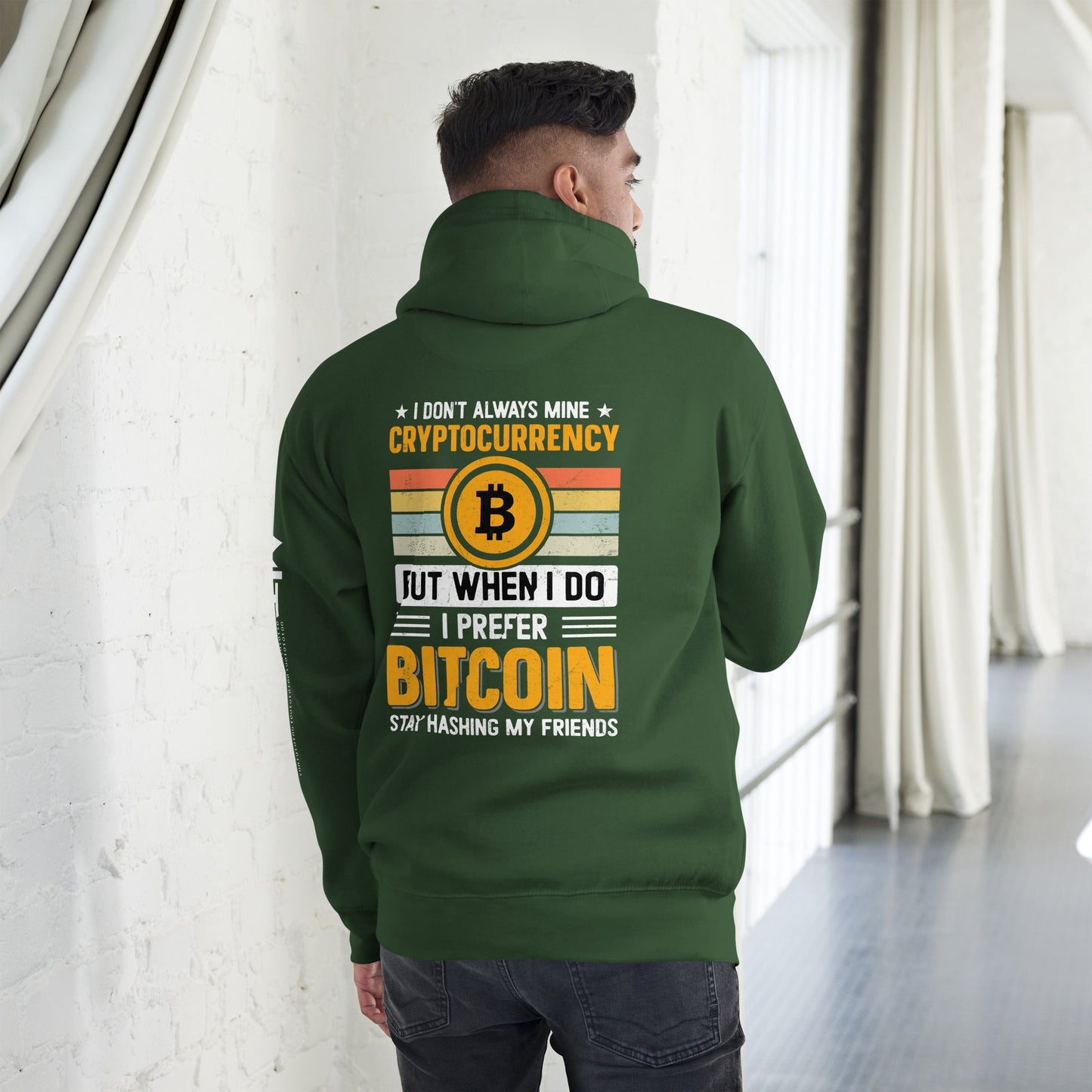 I don't always Mine Cryptocurrency - Unisex Hoodie ( Back Print ) by DarkByteGear