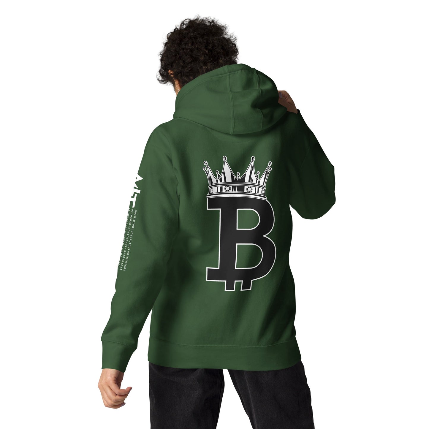 Bitcoin Queen - Unisex Hoodie ( Back Print ) by DarkByteGear