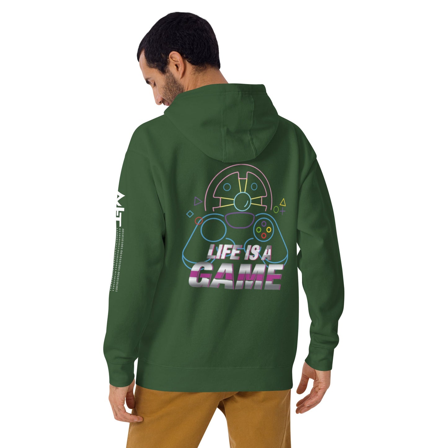 Life is a Game - Unisex Hoodie ( Back Print ) by DarkByteGear