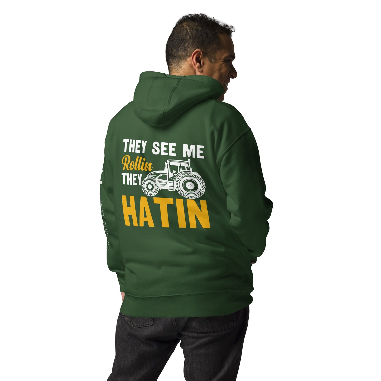 They see me Rolling, they hatin - Unisex Hoodie ( Back Print ) by DarkByteGear