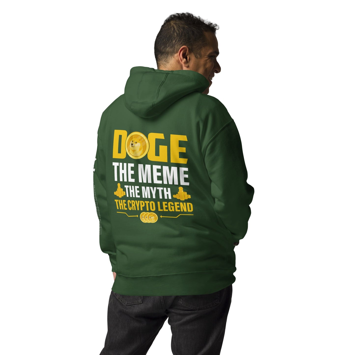 Doge the Meme, the Myth, the Crypto Legend - Unisex Hoodie ( Back Print ) by DarkByteGear
