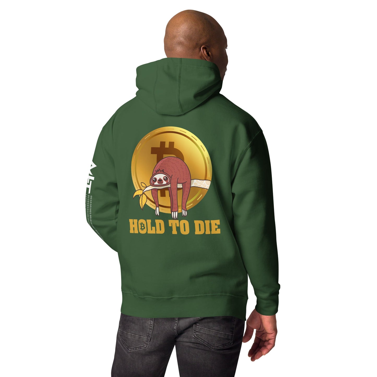 Bitcoin: Hold to Die - Unisex Hoodie ( Back Print ) by DarkByteGear