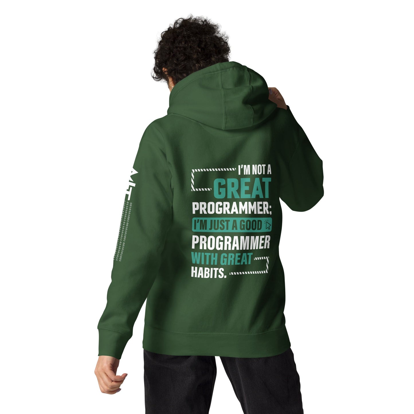 I am not a Great Programmer - Unisex Hoodie ( Back Print ) by DarkByteGear