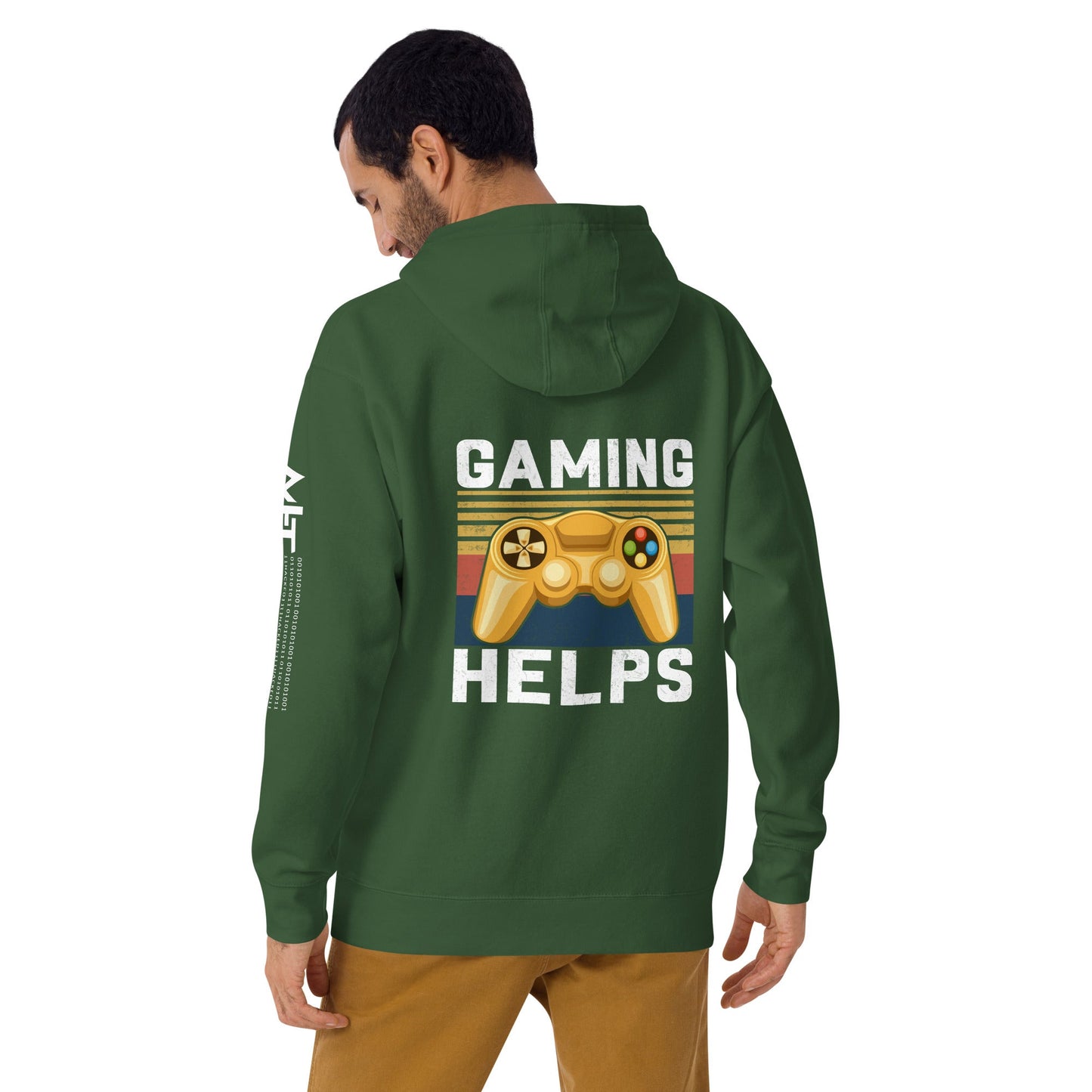 Gaming Helps - Unisex Hoodie ( Back Print ) by DarkByteGear