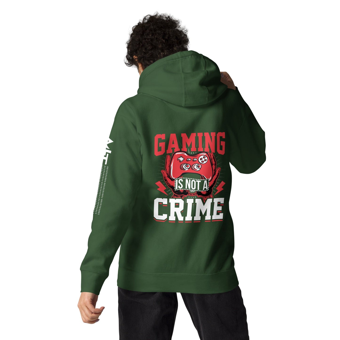 Gaming is not a Crime - Unisex Hoodie ( Back Print ) by DarkByteGear