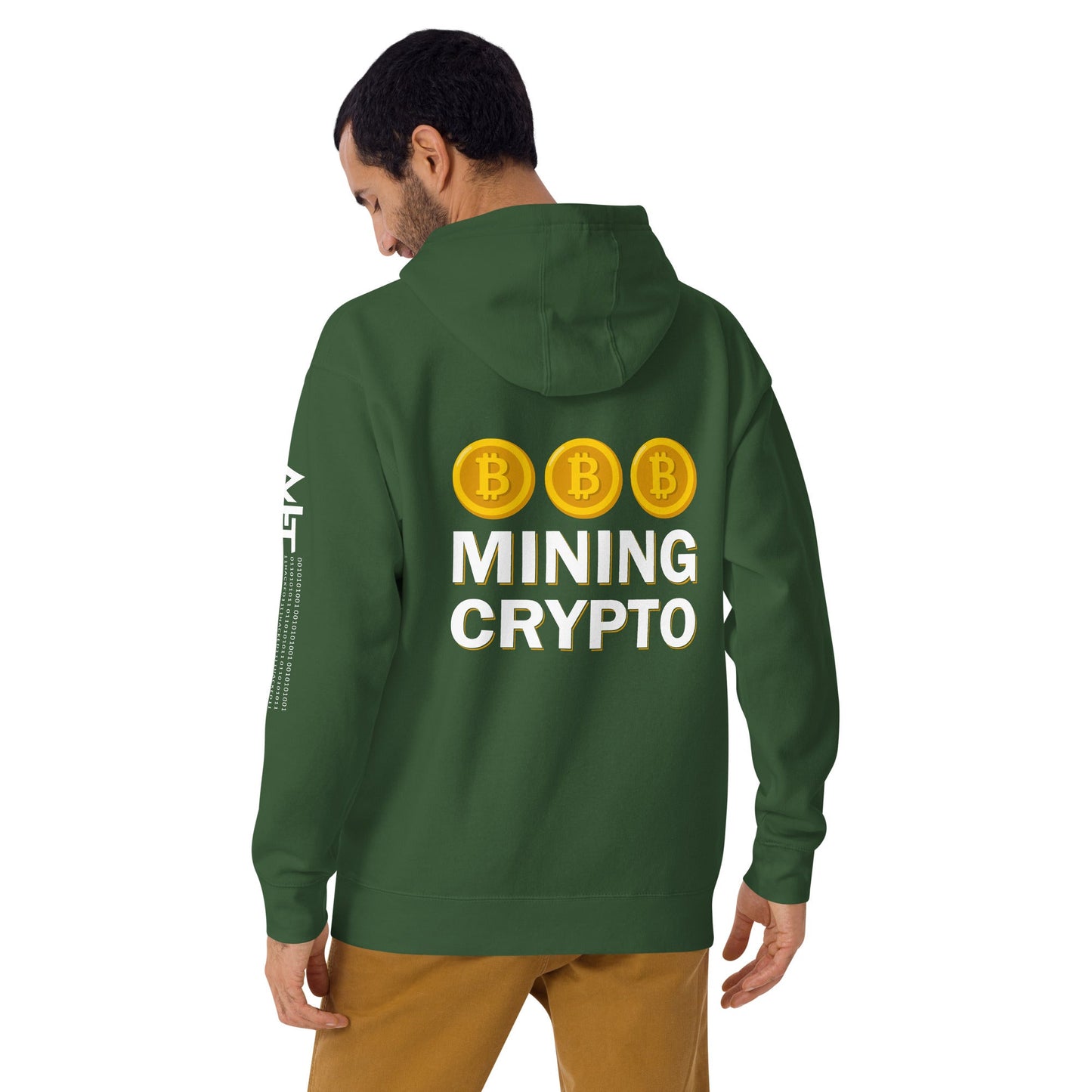 Mining Crypto - Unisex Hoodie ( Back Print ) by DarkByteGear