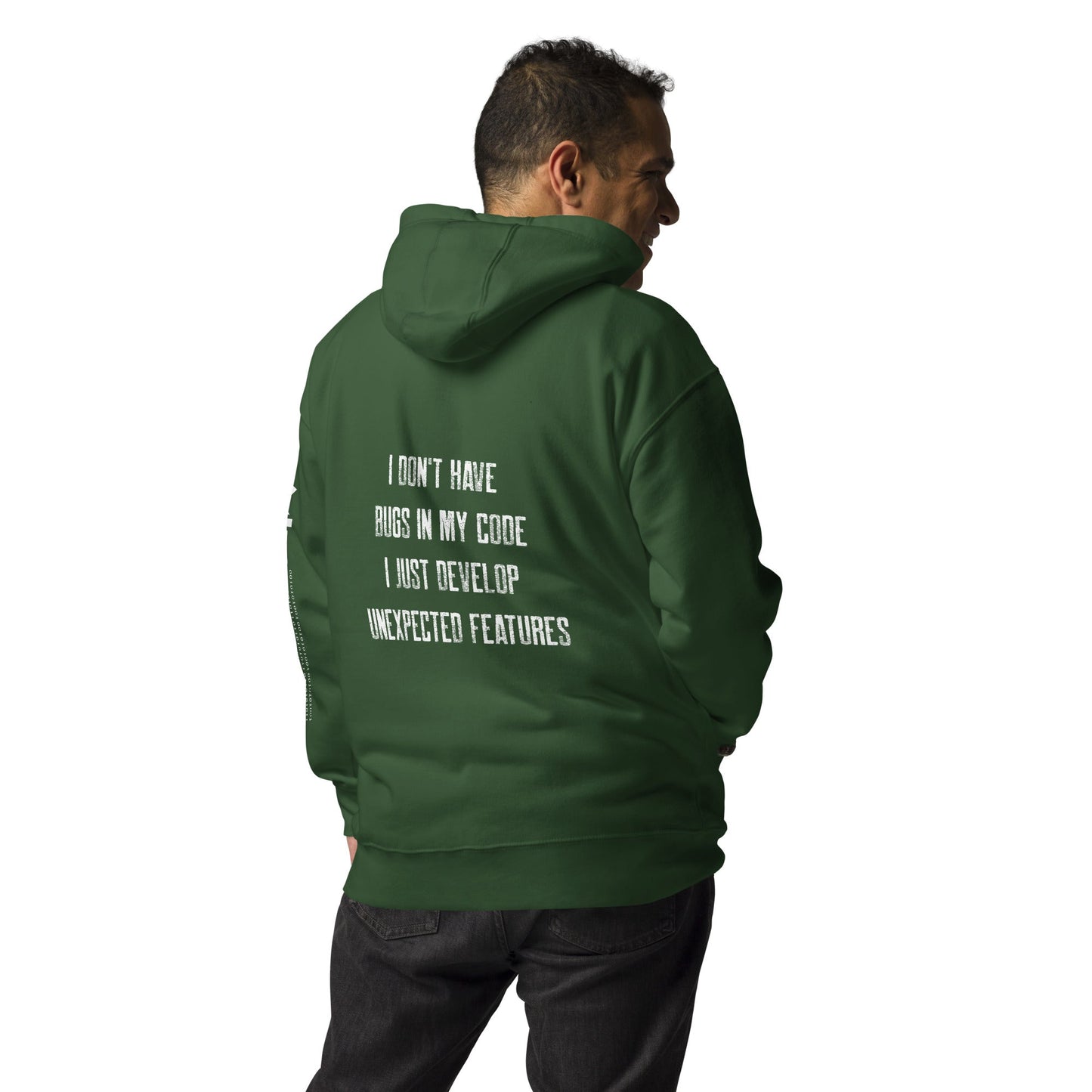I don't Have bugs in my code, I just Develop unexpected features V2 - Unisex Hoodie by DarkByteGear