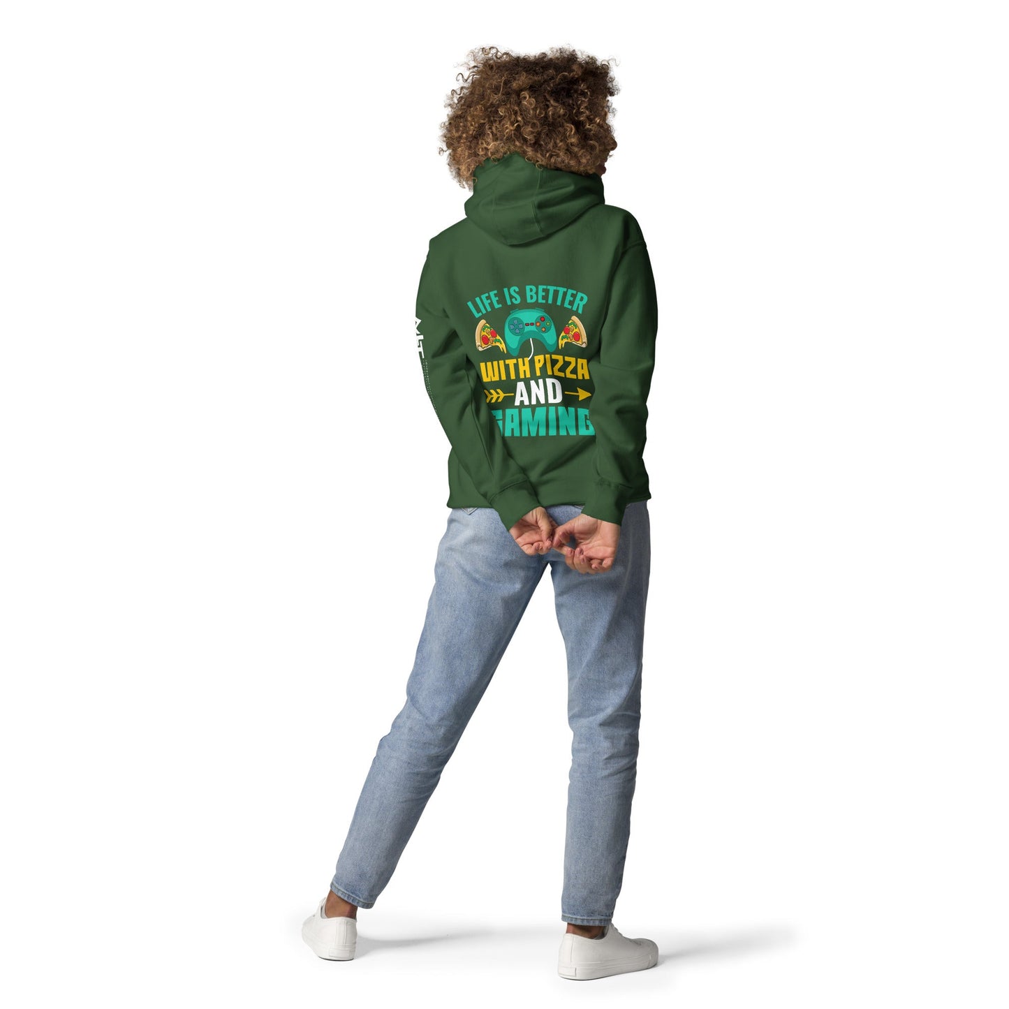 Life is Better With Pizza and Gaming Rima 14 - Unisex Hoodie by DarkByteGear