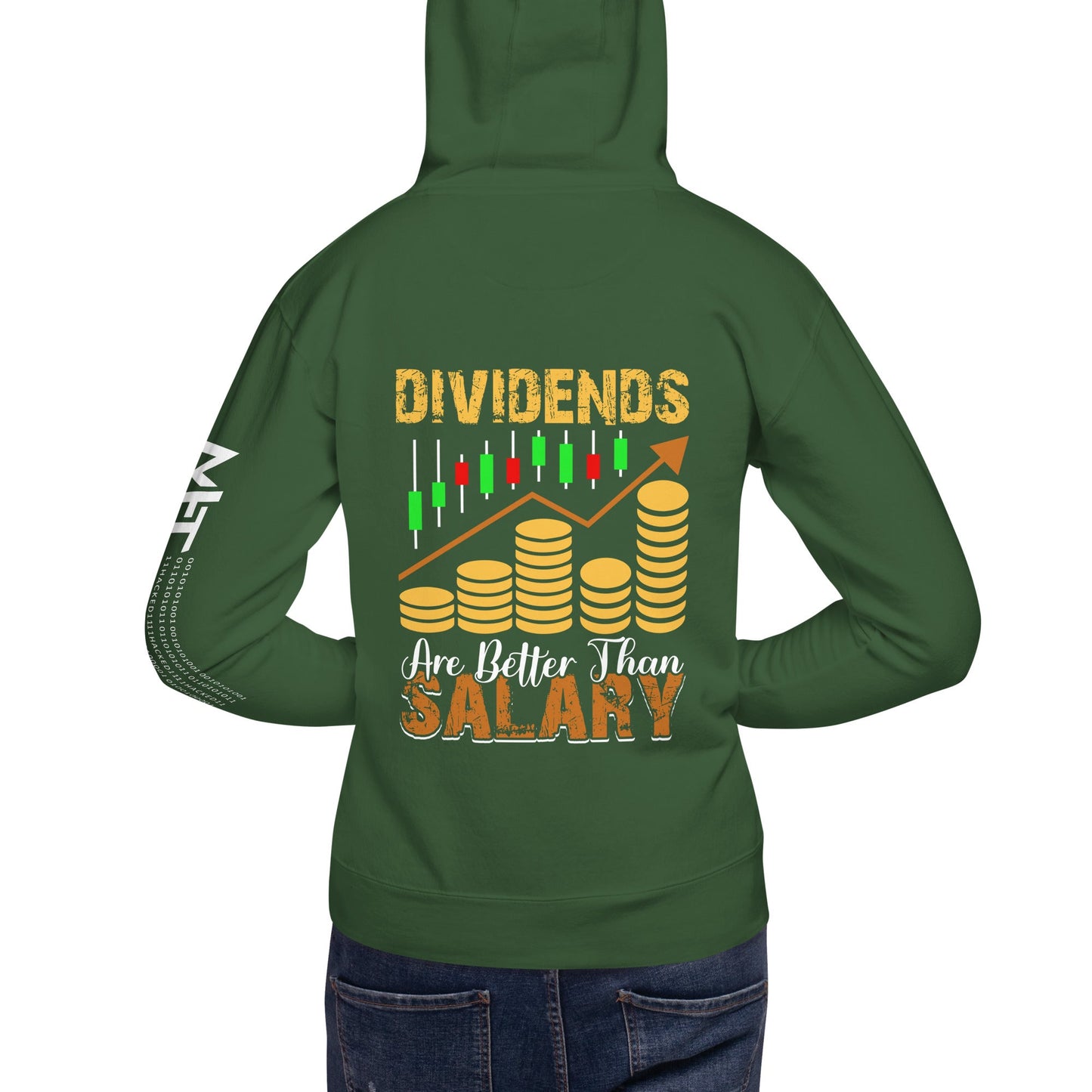 Dividends are Better than Salary - Unisex Hoodie ( Back Print ) by DarkByteGear