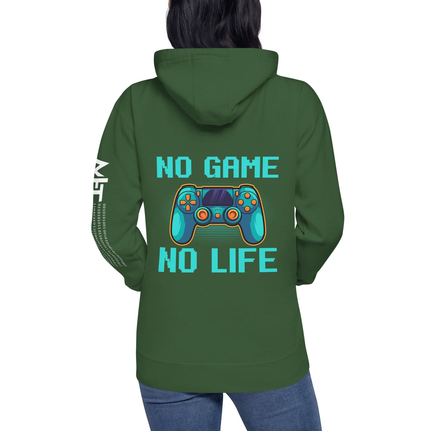 No Game; No Life - Unisex Hoodie ( Back Print ) by DarkByteGear