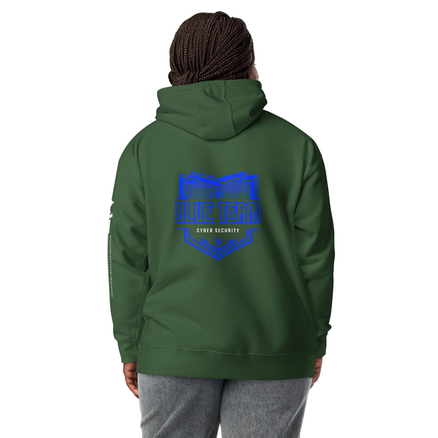 Cyber Security Blue Team 16 - Unisex Hoodie ( Back Print ) by DarkByteGear