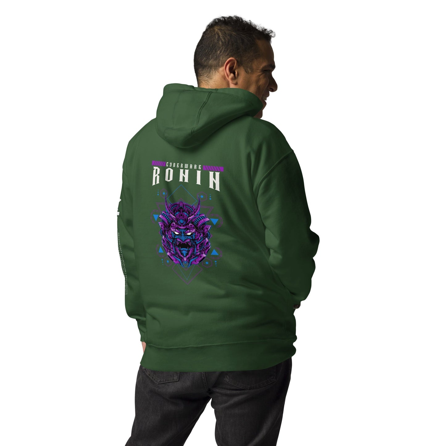 CyberWare Ronin - Unisex Hoodie ( Back Print ) by DarkByteGear