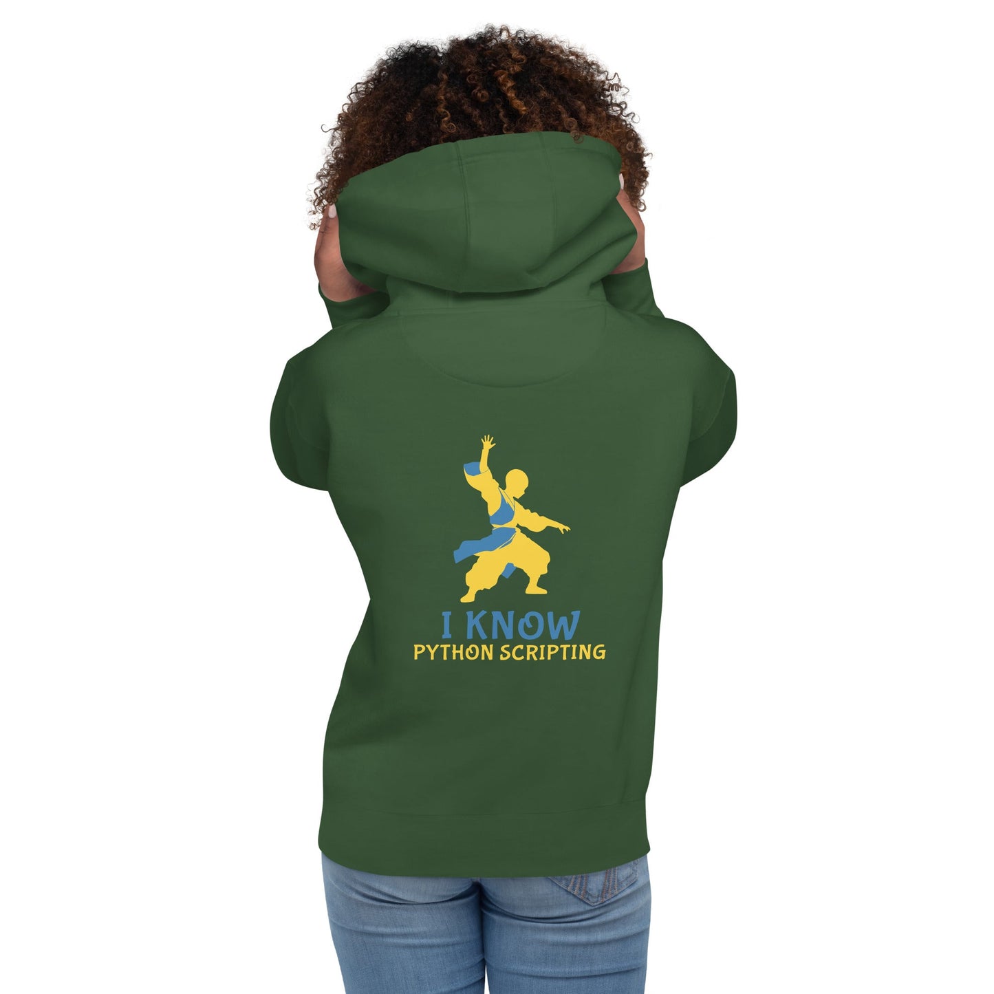 I Know Python Scripting - Unisex Hoodie ( Back Print ) by DarkByteGear