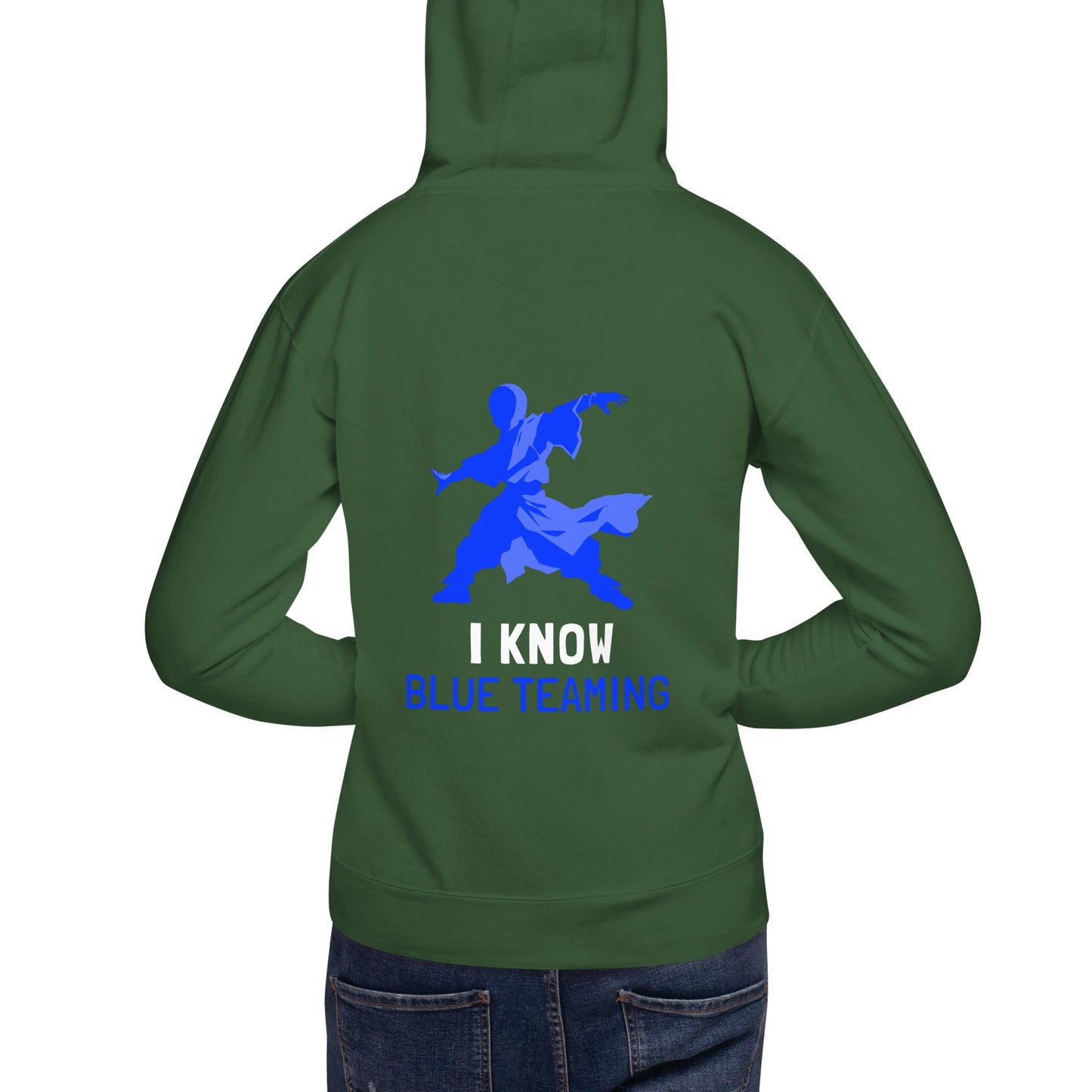I Know Blue Teaming - Unisex Hoodie ( Back Print ) by DarkByteGear