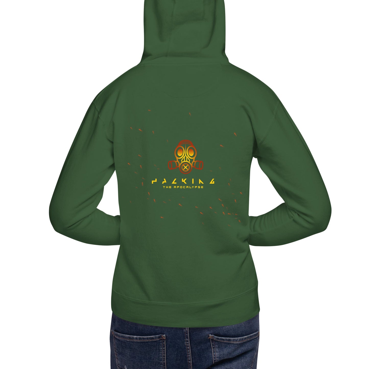 Hacking the apocalypse - Unisex Hoodie ( Back Print ) by DarkByteGear