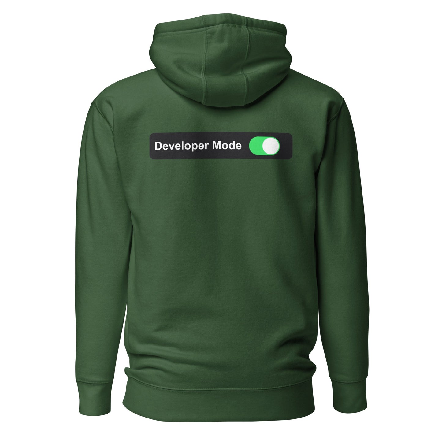 Developer Mode On - Unisex Hoodie (back print) by DarkByteGear