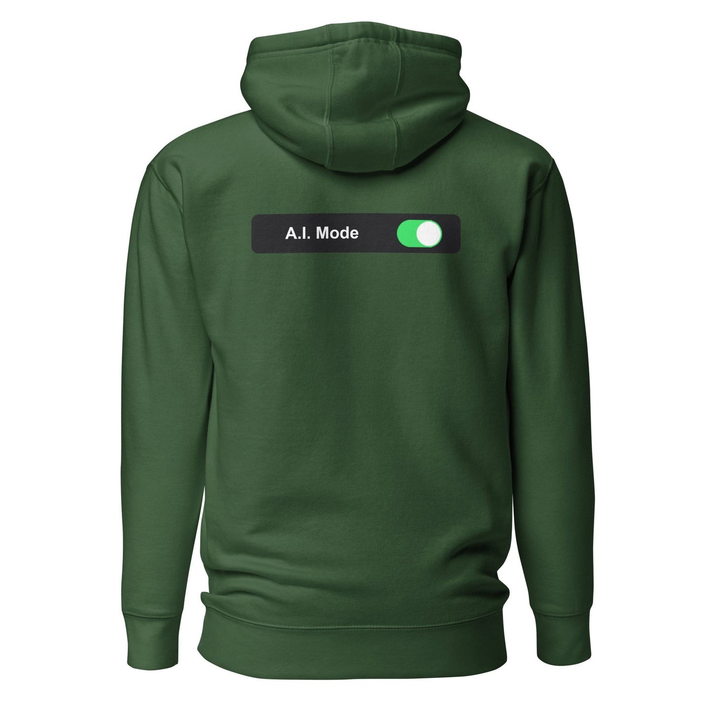 AI mode On - Unisex Hoodie (back print) by DarkByteGear