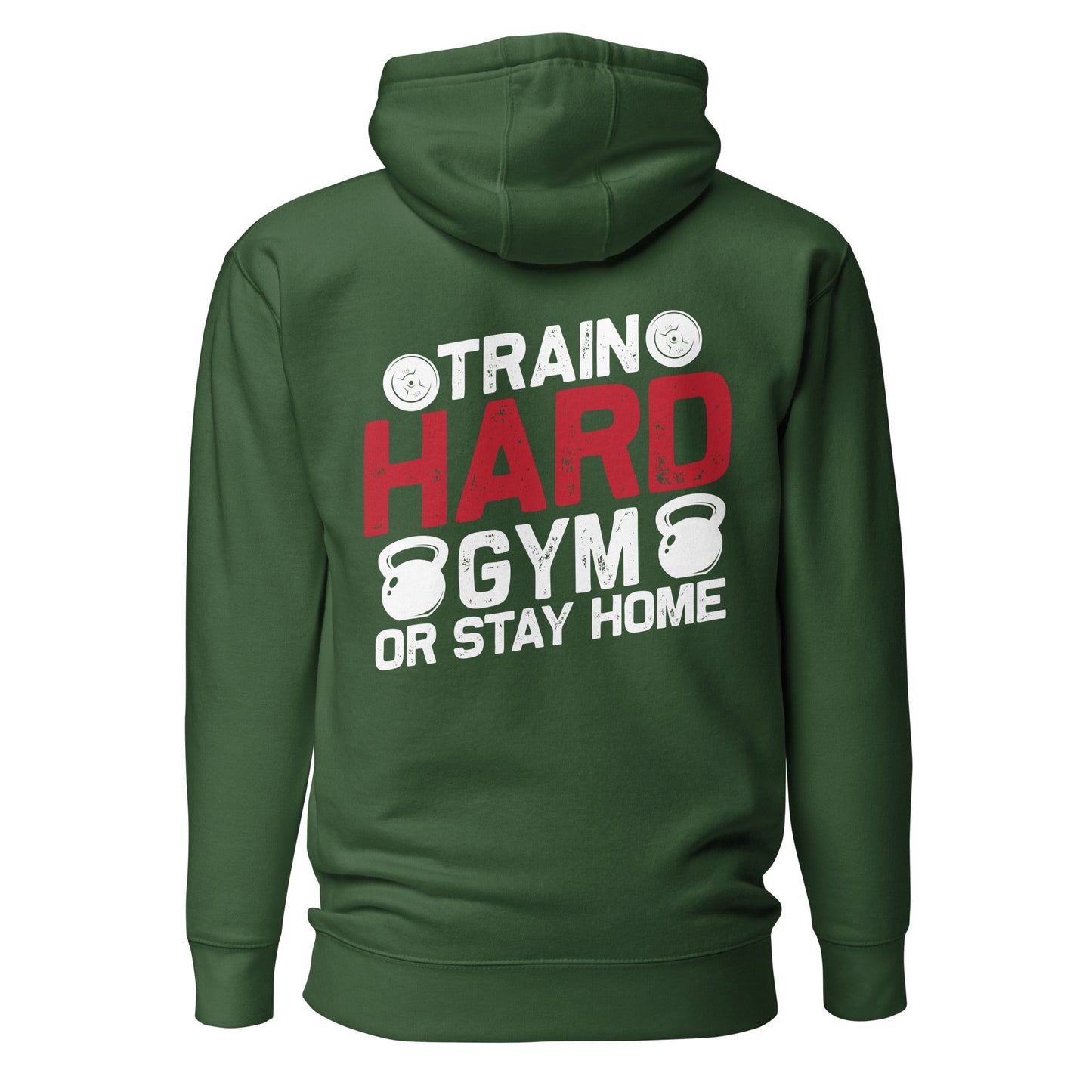 Train Hard - Unisex Hoodie (back print) by DarkByteGear