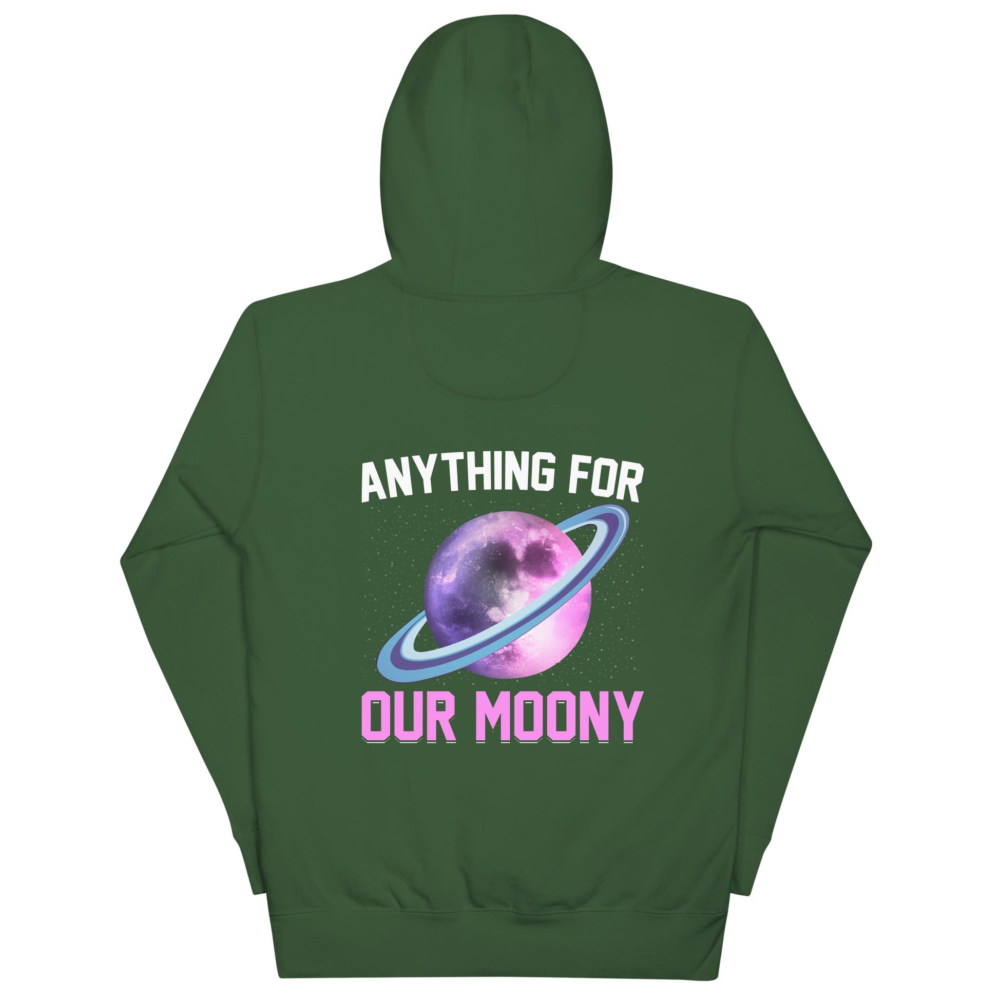 Anything for our moony - Unisex Hoodie (back print) by DarkByteGear