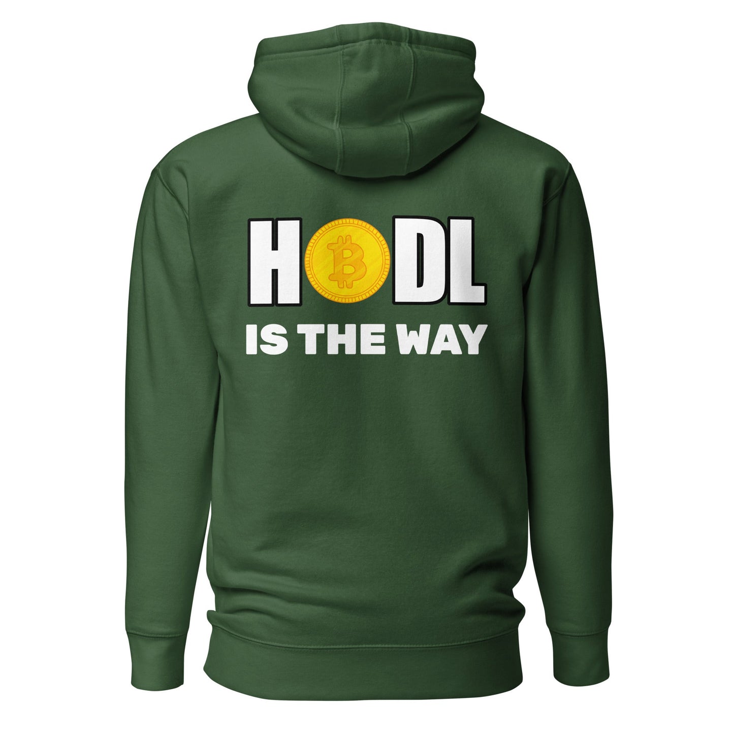 Hodl is the way - Unisex Hoodie (back print) by DarkByteGear