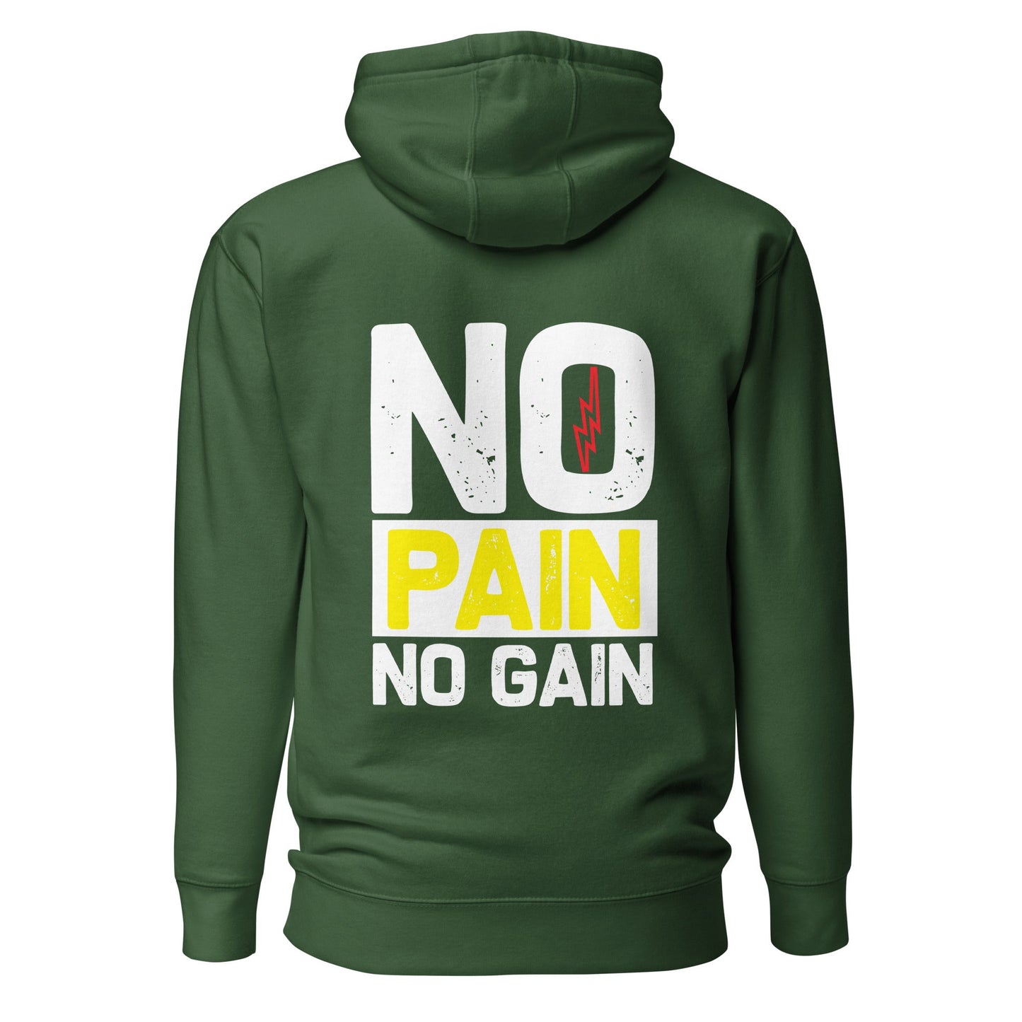 No Pain No Gain - Unisex Hoodie ( Back Print ) by DarkByteGear