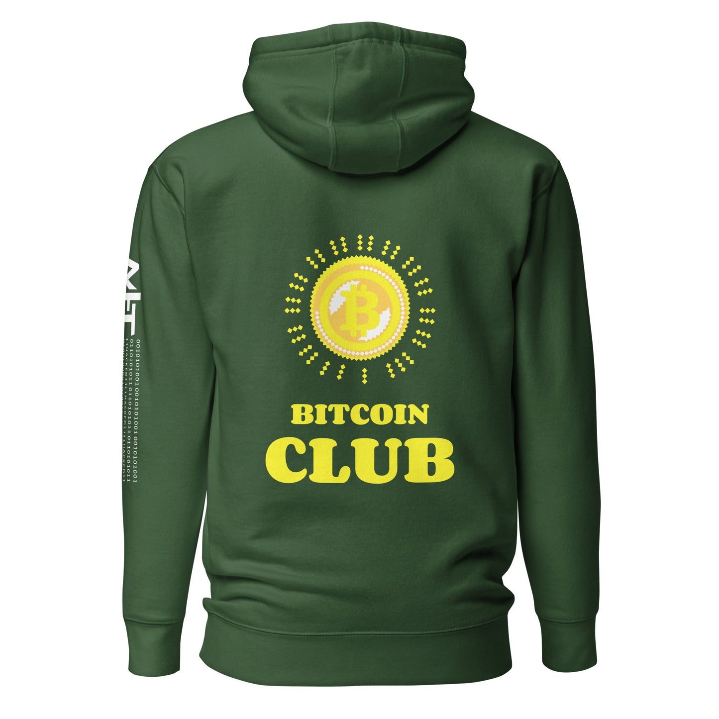 BITCOIN CLUB - Unisex Hoodie ( Back Print ) by DarkByteGear