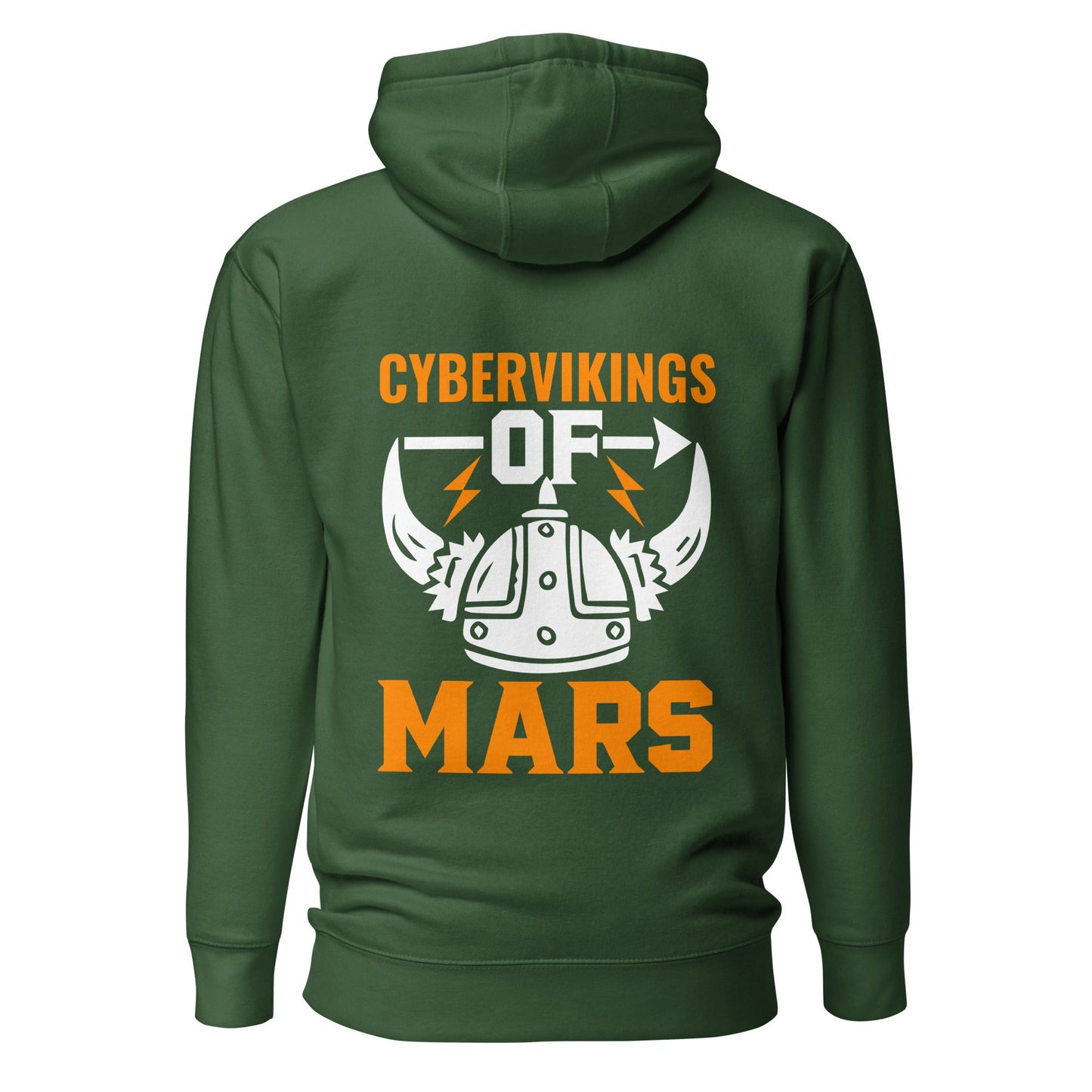 Cyberviking of Mars - Unisex Hoodie ( Back Print ) by DarkByteGear