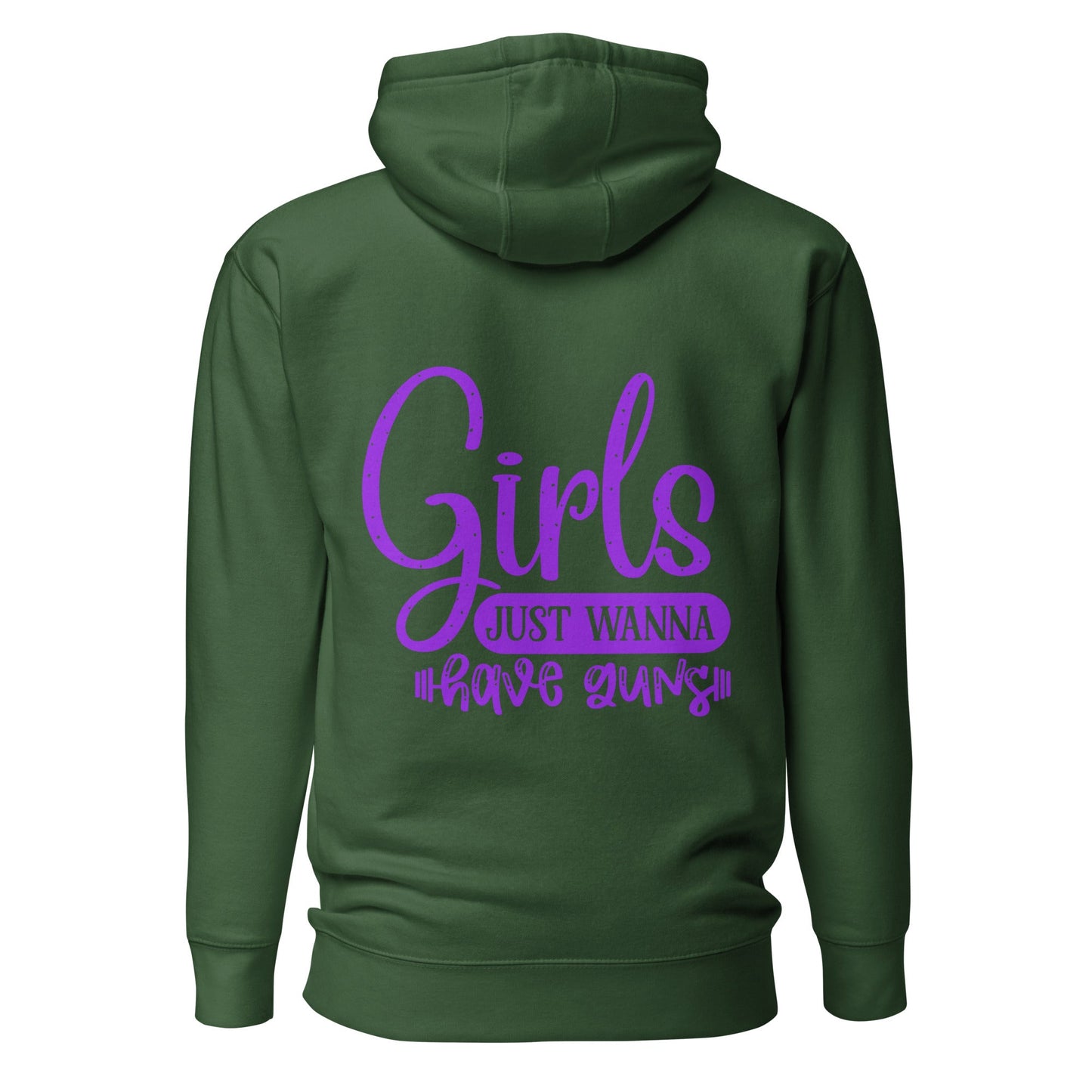 Girls just wanna have guns - Unisex Hoodie ( Back Print ) by DarkByteGear