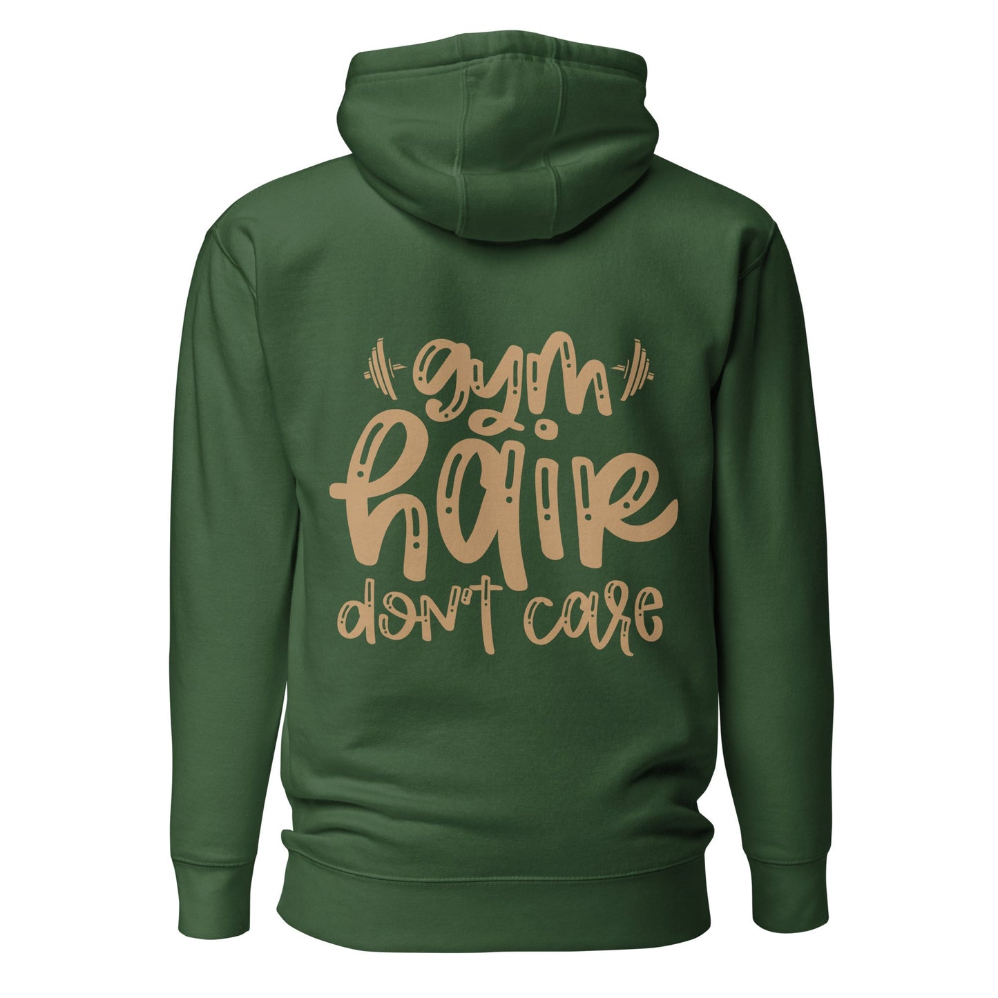 Gym Hair Don't Care - Unisex Hoodie ( Back Print ) by DarkByteGear