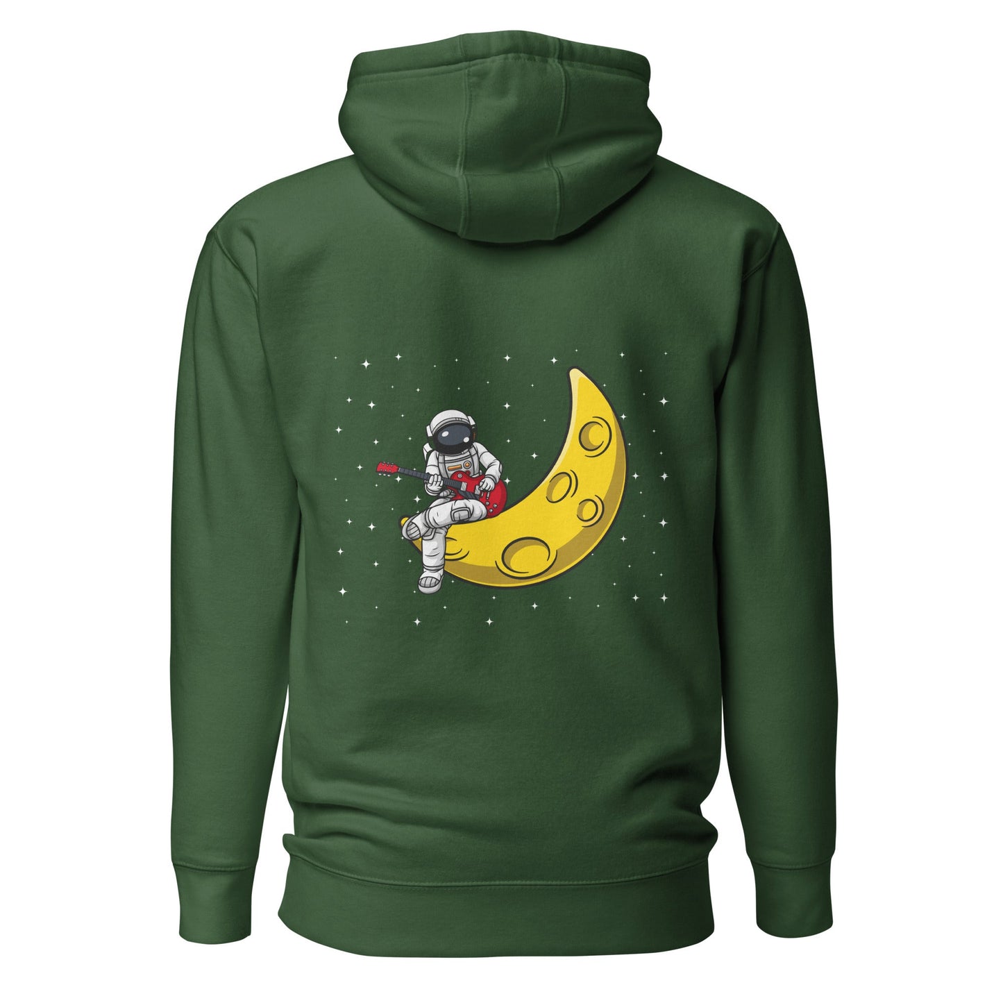 Astronaut Playing - Unisex Hoodie ( Back Print ) by DarkByteGear
