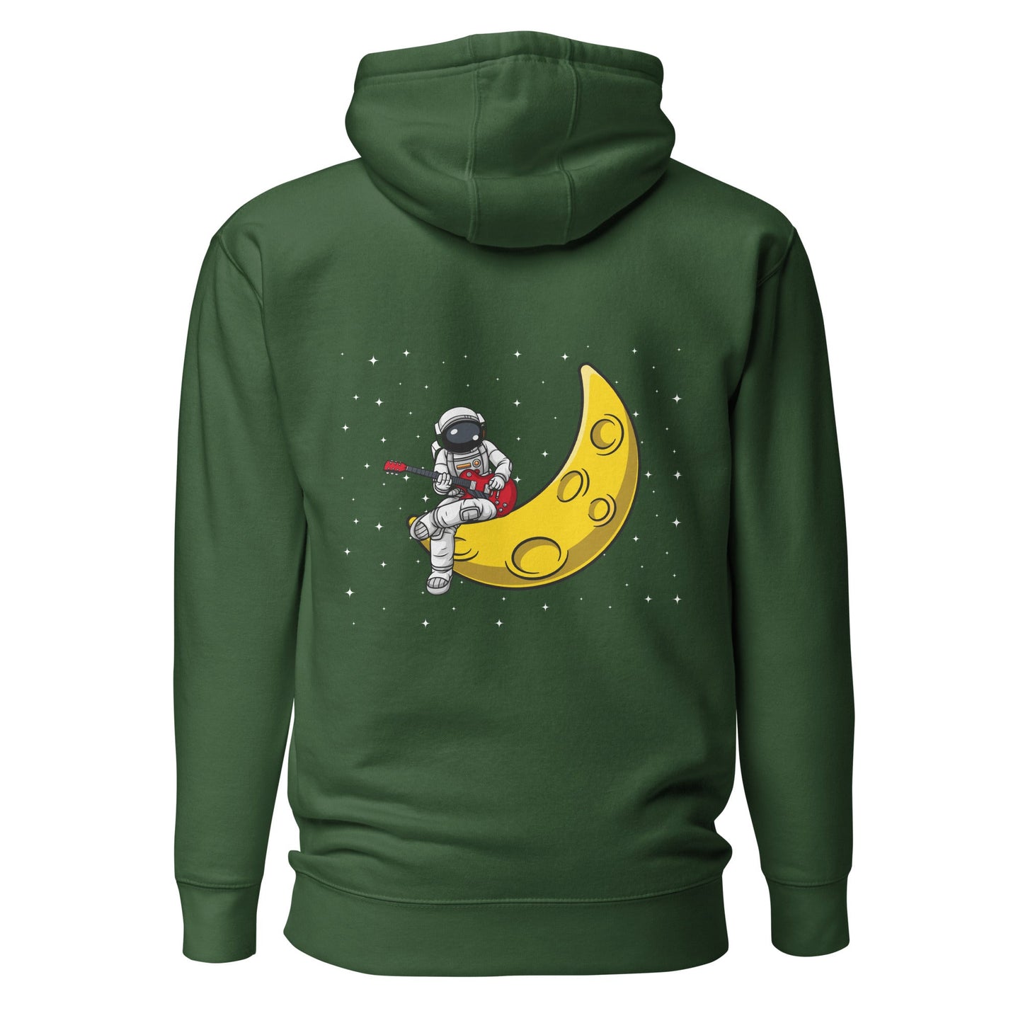 Astronaut Playing - Unisex Hoodie ( Back Print ) by DarkByteGear