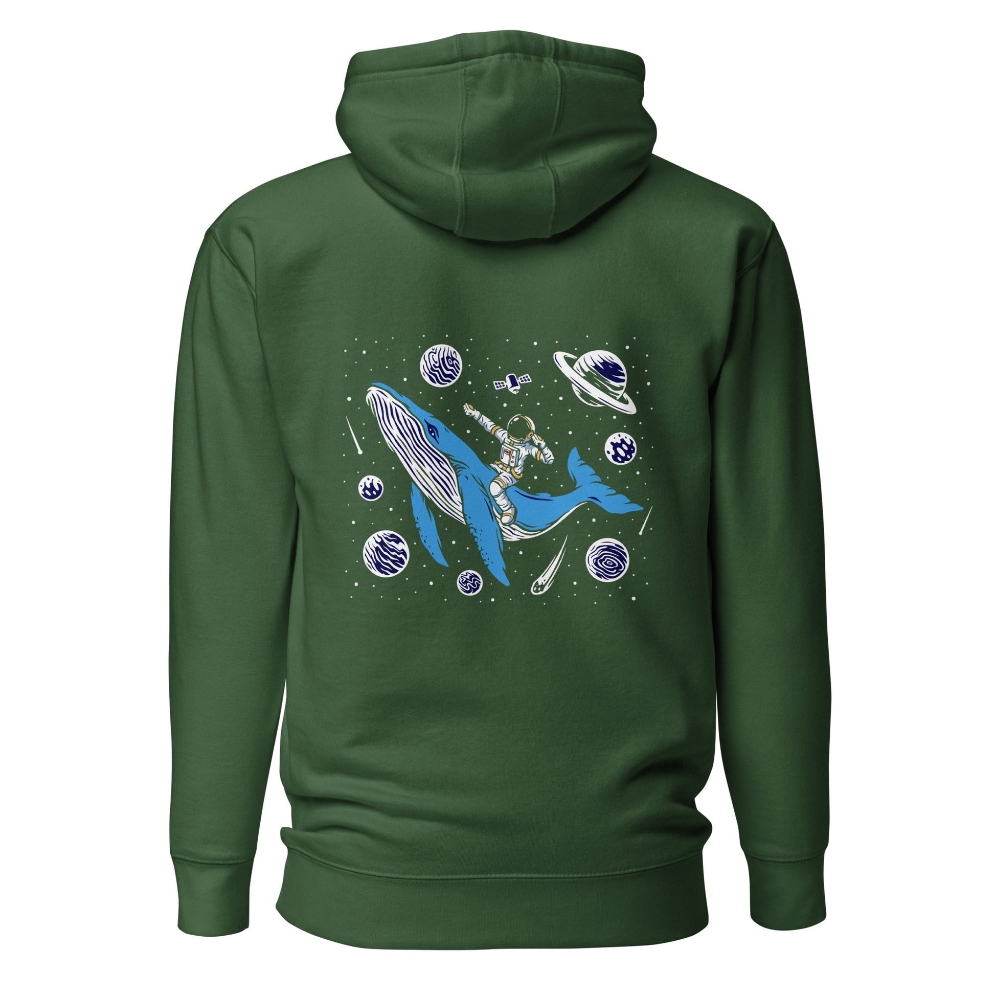 Ride a Whale - Unisex Hoodie ( Back Print ) by DarkByteGear