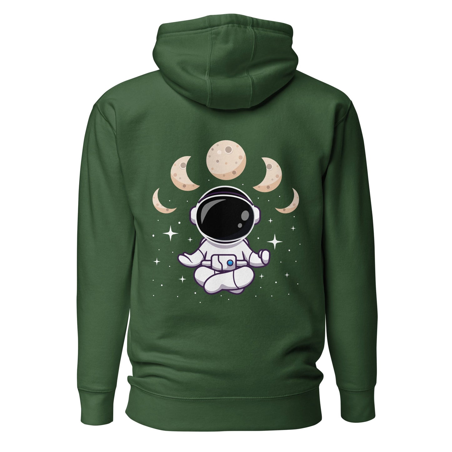 Astronaut Meditation - Unisex Hoodie ( Back Print ) by DarkByteGear